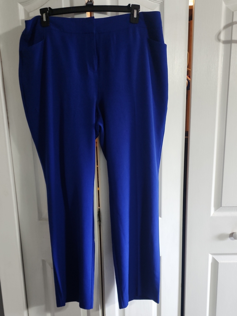 Kasper Straight-Leg Ponte Pants in Royal Blue
